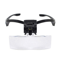 Szkło powiększające na opasce, 1X 1.5X 2X 2.5X 3.5X okulary powiększające z lampą Led 5 obiektyw, lupa podświetlana lupa okulary trzecia ręka 2